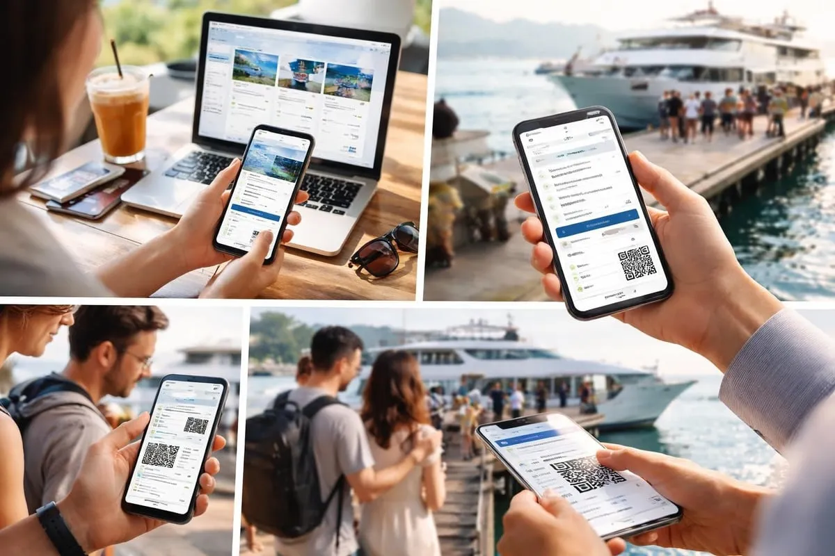 Ferry ticket booking process