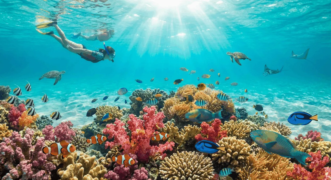 Underwater coral reef near Koh Kradan