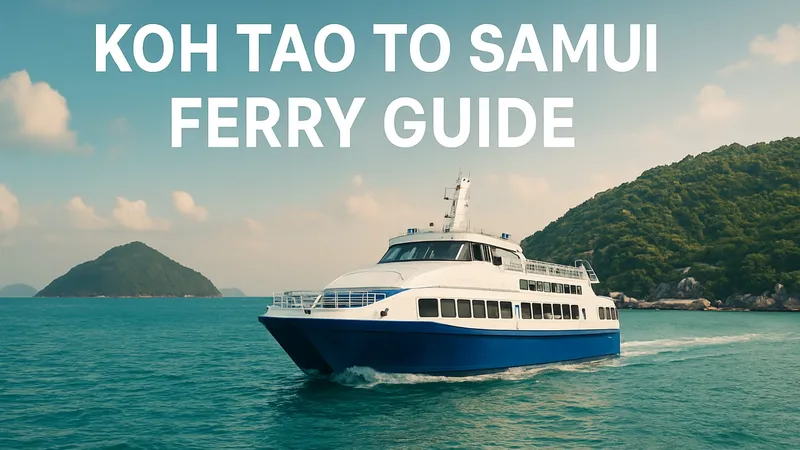 Koh Tao to Samui Ferry Guide: Routes, Tips & 2026 Travel Info