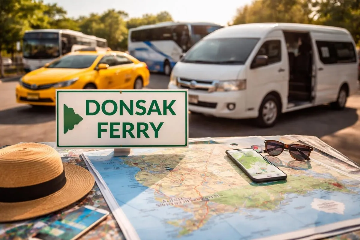 Getting to Donsak pier