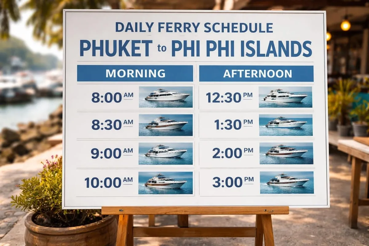 Ferry departure schedule