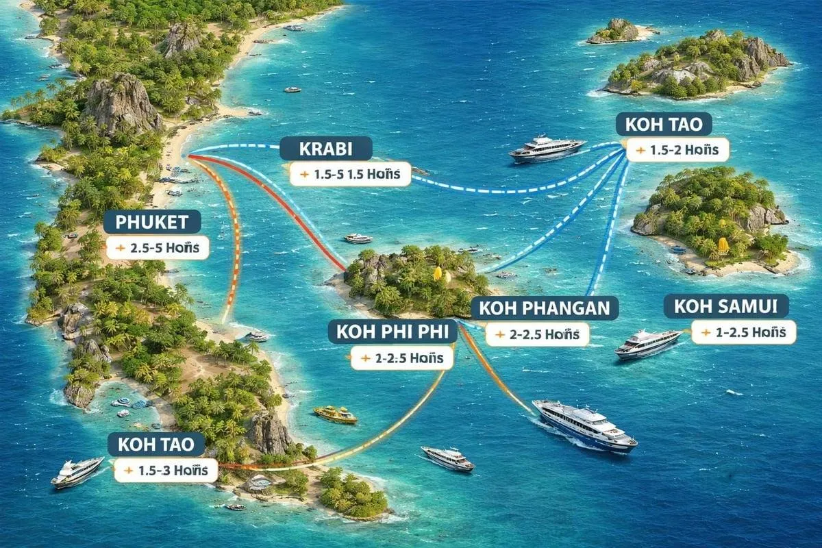 Ferry route network