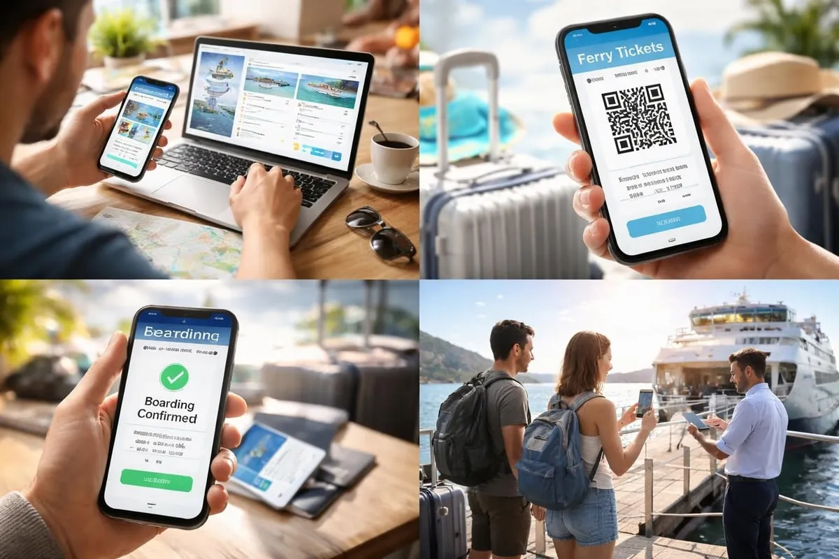 Ferry ticket booking process