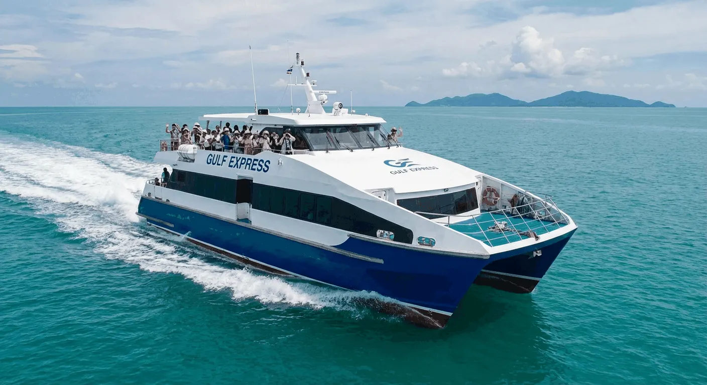 High-speed catamaran ferry between Koh Phangan and Koh Tao
