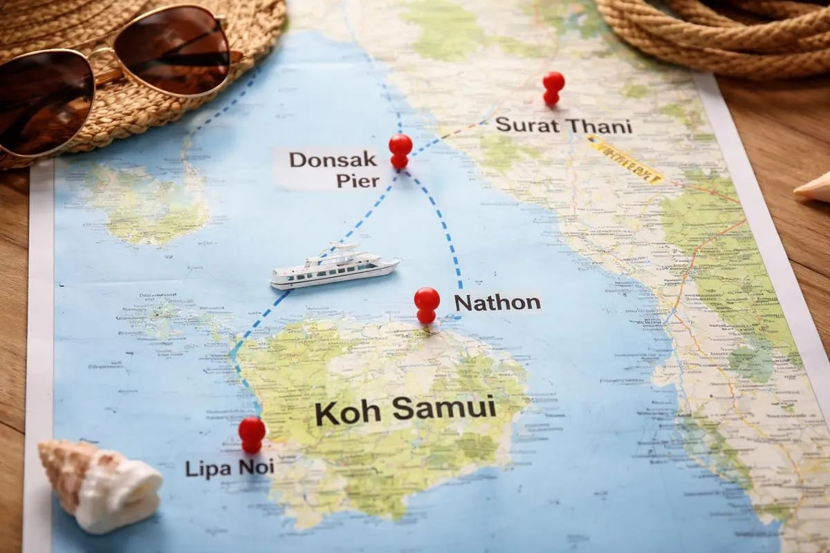 Ferry departure points for Koh Samui