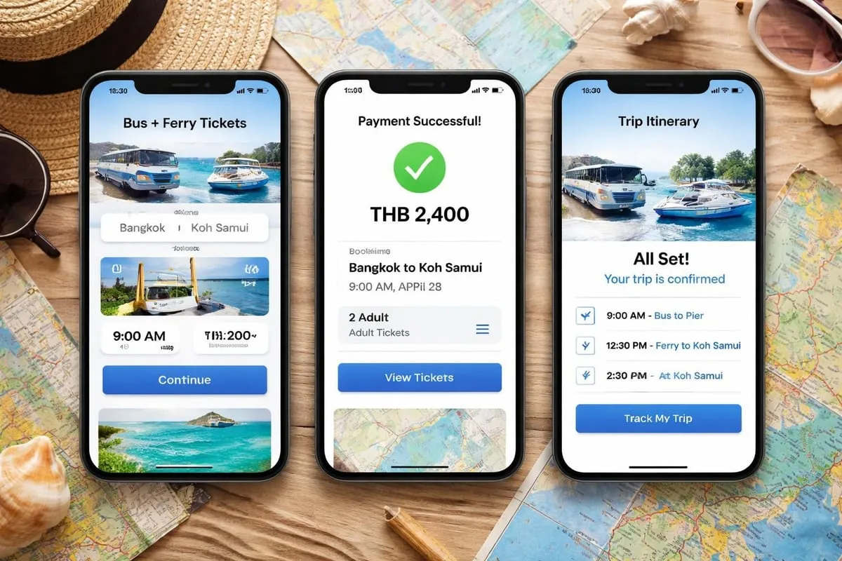 Booking process for island travel