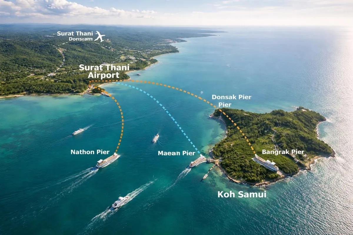 Surat Thani to Koh Samui route options