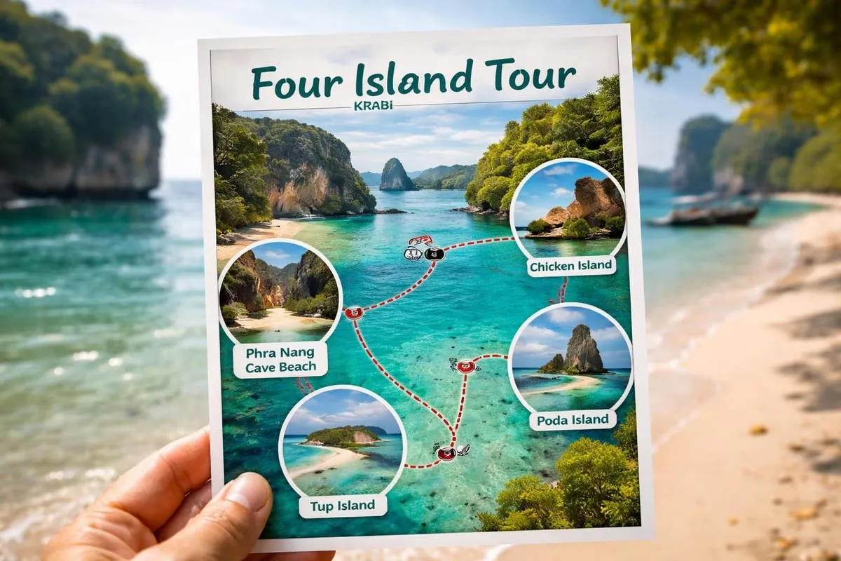 Four Island Tour route and highlights